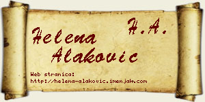 Helena Alaković vizit kartica
